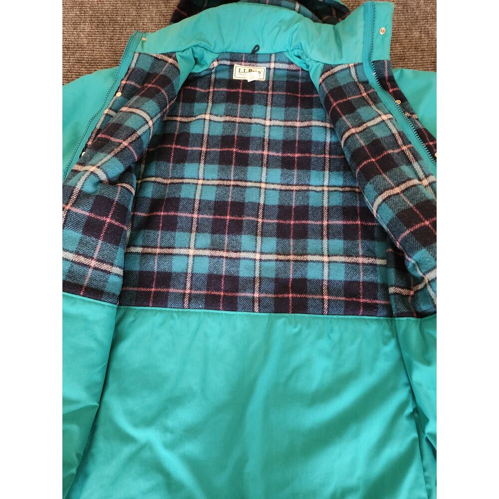 Vintage LL Bean Womens XL Baxter Parka Hooded Wool Blend Flannel Lined - Picture 5 of 9